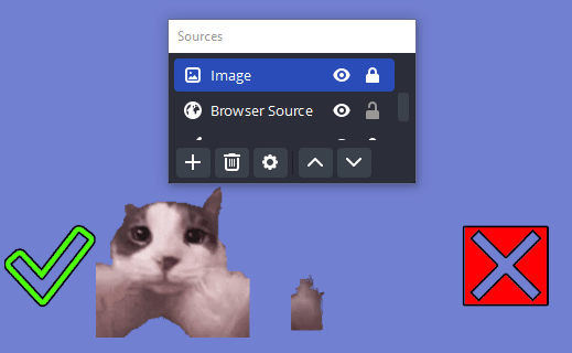 using Source Change Settings to display an emote from the returned array in an image source